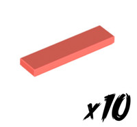10X Lego 2431 • 1X4 Tile • Fliese • Korall • Coral