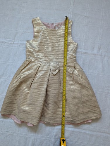 Cat and Jack Girls Gold Colored Dress Size Medium 7/8 Sleeveless - Picture 7 of 7