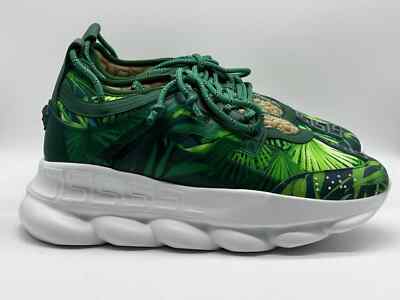 Versace Chain Reaction Sneaker Mens US 11 Green Emerald DSU7071E