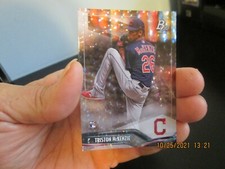 TRISTON MCKENZIE INDIANS 2021 BOWMAN PLATINUM ICE FOIL PARALLEL ROOKIE CARD #11. rookie card picture