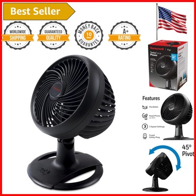 TurboForce Table Fan, Black   Efficient Air Circulation for Bedroom Relaxation