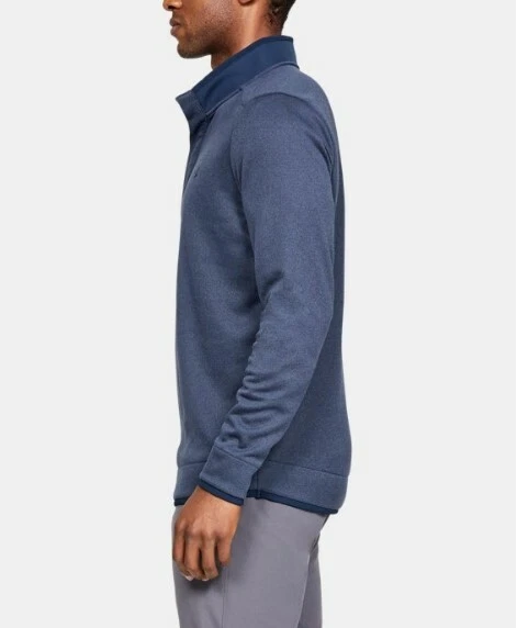 UNDER ARMOUR MEN S STORM SWEATER FLEECE HEATHER SNAP MOCK SHIRT