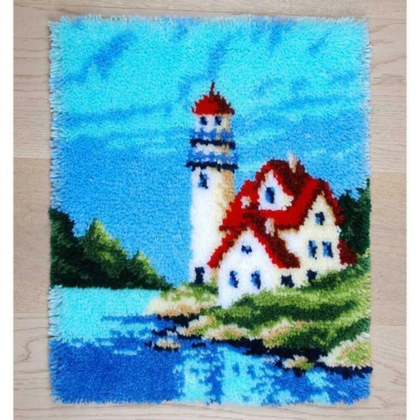 Vervaco Latch Hook Rug Kit Lighthouse Stamped DIY for sale online eBay