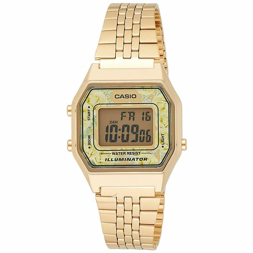 Orologio Casio Donna LA680WGA-9CDF Dorato Digitale con Quadrante Fiori  Gialli | eBay
