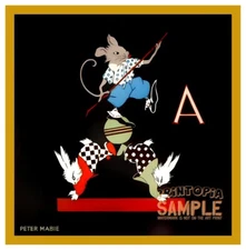 Acrobats, 3 Rabbits on Balance Beam (1929) Peter Mabie * Art Print * Circus Fun