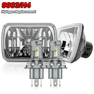 For Chevy Malibu 78-1981 Chevette Corvette DOT DRL Pair 5X7'' 7x6 LED Headlights