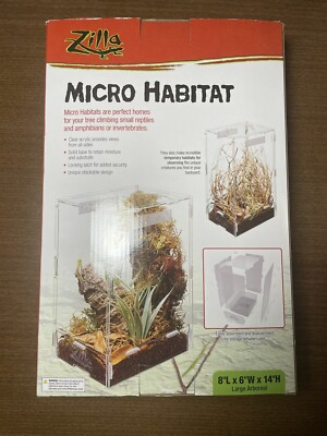 Zilla Animal MICRO HABITAT Large Arboreal Home Tree Dwelling Small Pet 8 x6 x14 