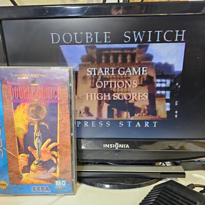 Double Switch (Sega CD 1993) Game Case Manual Registration Card