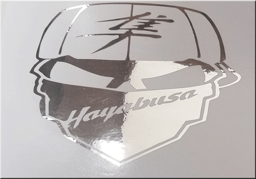 HAYABUSA KANJI MOTORCYCLE SKULL STICKER DECAL - Picture 7 of 7