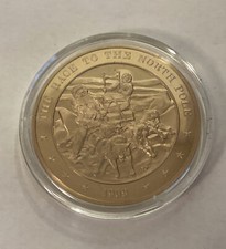 1909 The Race to The North Pole Franklin Mint Solid Bronze Commemorative Coin