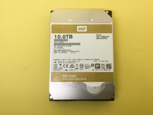 WD Gold 10TB SATA 6Gbps 7.2K 256MB 3.5in ENT HDD WD101KRYZ - Picture 1 of 3