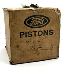 1935 36 37 38 39 FORD FLATHEAD PISTONS V8 90HP .020 OVERSIZE NOS/R FOMOCO SEALED
