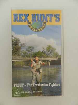 VHS Video Kassette Trout The Freshwater Fighters Rex Hunt Fishing World englisch
