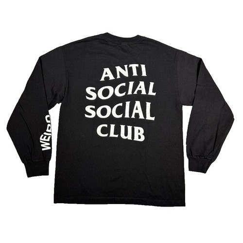 Anti Social Social Club Get Weird Long Sleeve T Shirt Black Sz M