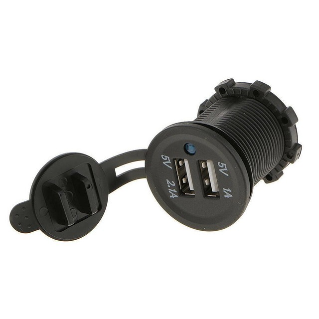 Duales USB Ladegerät Wasserdicht Multifunktional Roller Schwarz Staubdicht Duales USB Ladegerät Wasserdicht Multifunktional Roller Schwarz Staubdicht