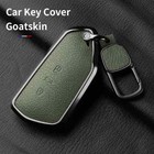 Goatskin Car Key Case Cover For Volkswagen Golf 8 MK8 ID.3 ID.4 Cupra Keychain