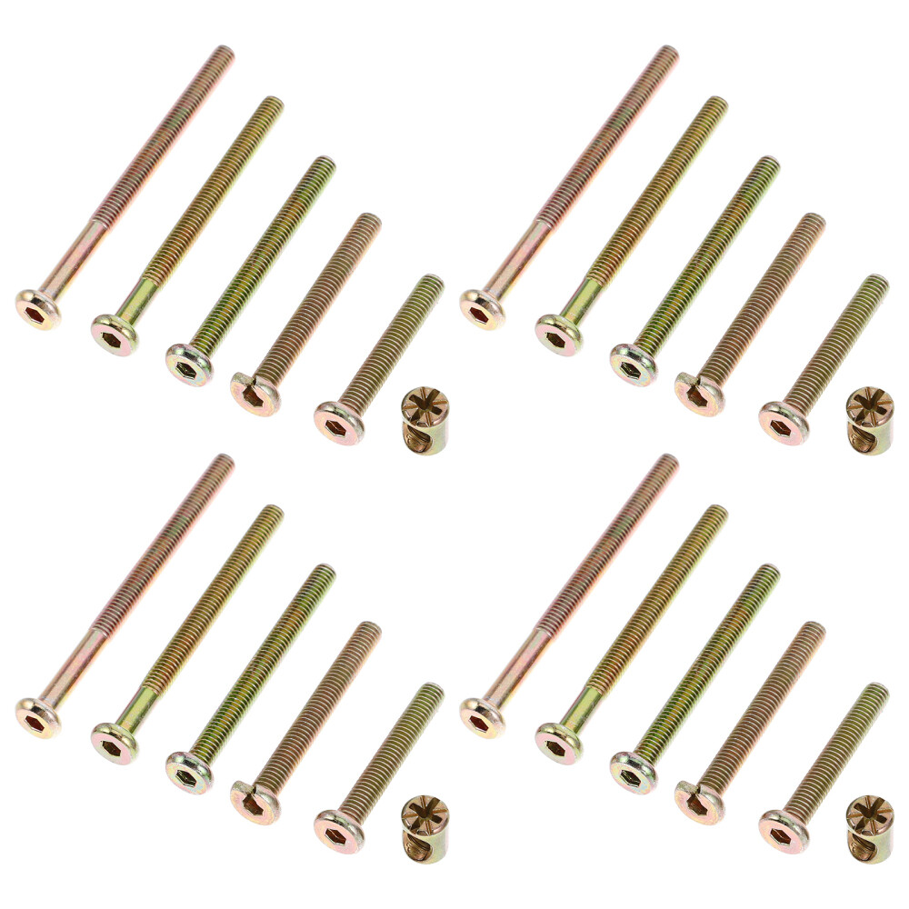 51 Pcs Bolts Assortment Kit Bed Frame Hardware Furniture Screw Set Toddler