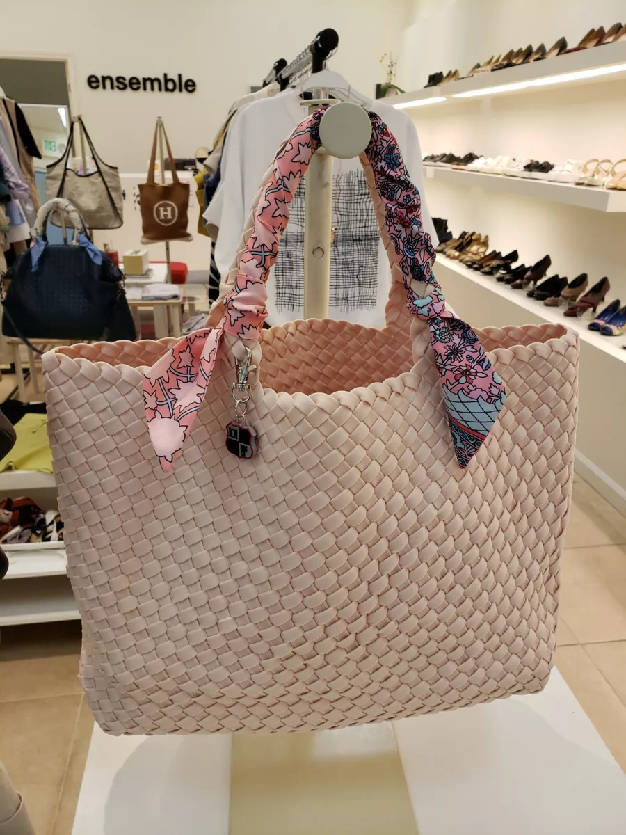 Neoprene Woven Tote Bag Pink color Large Size Set 40% off! Free Ship!