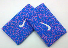 Nike Tennis Premier Doublewide Wristbands Photo Blue/Lt Magenta/White