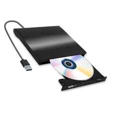 External CD/DVD Drive for Laptop, USB 3.0 Portable DVD CD+/-RW Drive Slim DVD...