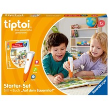 Ravensburger tiptoi Starter-Set 00114: Stift und Bauernhof-Buch - Lernsystem für