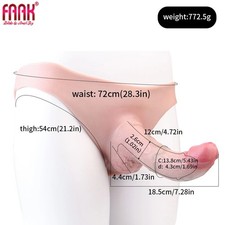 Wearable Silicone Pants Hollow Realistic Sheath Penis Sleeve Male penis Enlarger