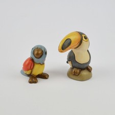 2 x Thun originale - ceramica di Bolzano - uccellino - pappagallo - tucano - tucano - pappagallo
