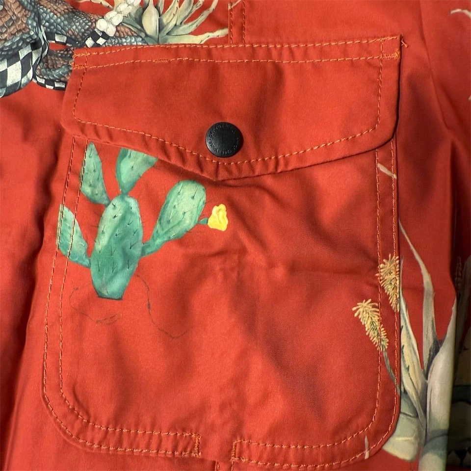 Boardshorts Vans para hombre con estampado de serpiente de cascabel rojo talla 28 Foto 4 de 4