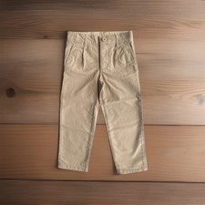 New Gap Boys Classic Chino Pants Sand Beige Adjustable Waist Size 4