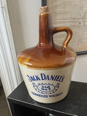 Old No. 7 JACK DANIELS Tennessee Whiskey Jug Ceramic Crock Decanter Vintage. 