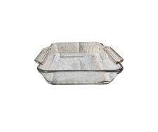 Vintage Anchor Ovenware 2QT Baking Dish – Clear Glass – 8″ × 8″ – Made in USA
