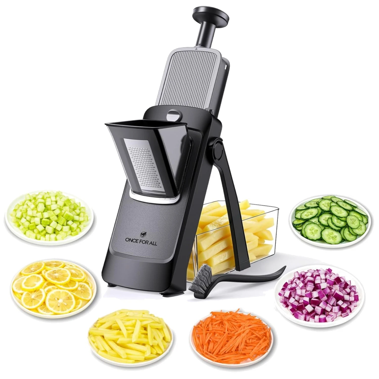 Safe Mandoline Slicer Pro - Hidden Blade Design, Adjustable