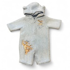 Vintage Disney Winnie The Pooh Baby Fleece Jumpsuit Romper Premie/Newborn