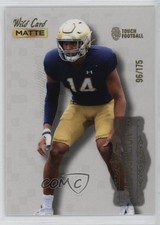 2022 Wild Card MATTE Touch Football White Squares 96/175 Mario Goodrich 16ki