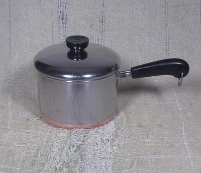 Revere Ware 2 Qt Copper Clad Stainless Steel Sauce Pan With Lid Rome N.Y. USA
