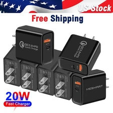 20W PD QC 3.0 Fast Charger USB C Power Adapter Block For iPhone 17 16 15 14 Lot