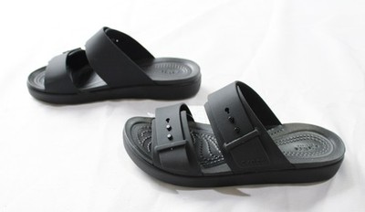 Crocs Women's Brooklyn Buckle Low Low Slide Sandals JL3 Black Size US:5 UK:3