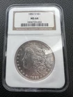 1882 S Morgan 90% Silver Dollar Graded MS 64 by NGC - Old Style Label