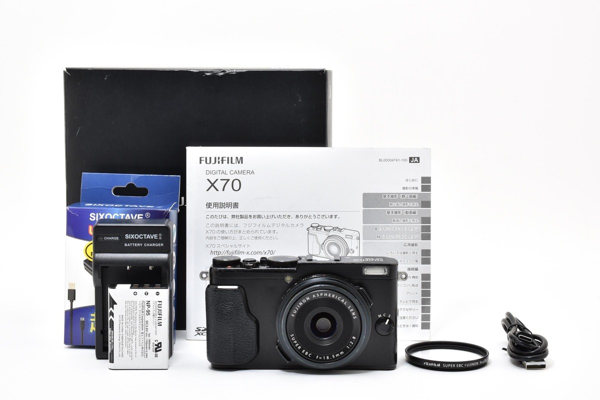 Near MINT w/ Box] Fujifilm Fuji X70 X 70 Black 16.3MP Digital