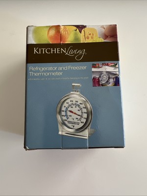 Refrigerator & Freezer 4'' x 3'' Analog Thermometer Kitchen Living Never Used NIB!