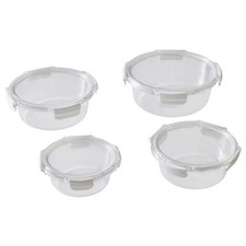 Round Tritan Food Storage Container W/ Tritan Lid. Set of 4