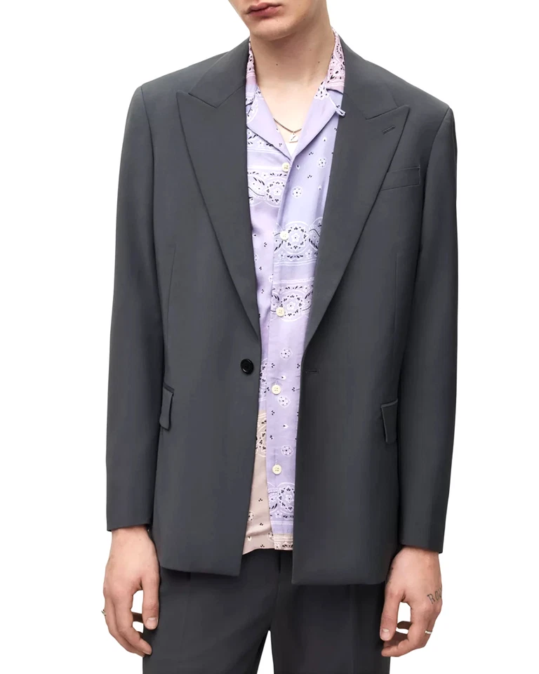 Blazer para hombre 44R 44 Reg ALLSAINTS Berto calce relajado nuevo sin etiquetas Foto 3 de 4