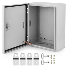 IP66 Steel Electrical Enclosure Box with Lock & Waterproof Seal , 12"Lx16"Hx6"W