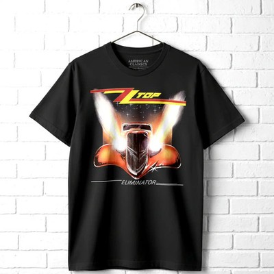 ZZ Top Eliminator Album Cover Art Men's T Shirt Rock Band Concert Tour Merch