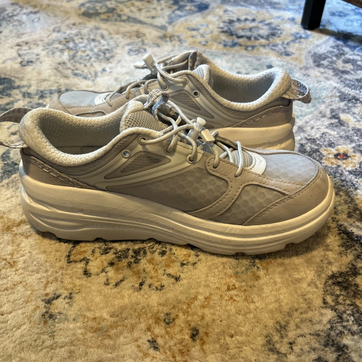 Hoka One One U Bondi B3LS   Mens Size 10.5 CYWH White Gray Women’s Size 11.5 Hoka One One U Bondi B3LS Grey White Running | Mercari main image 2