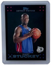 Rodney Stuckey 2007-08 Topps Basketball Rookie Card Detroit Pistons RC #125. rookie card picture
