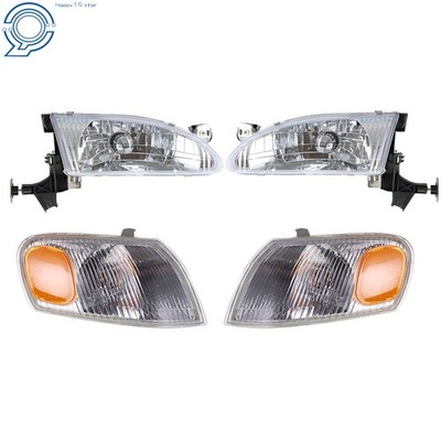 For Toyota Corolla 1998 1999 2000 Combo Set Headlight & Corner Parking Lights