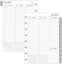 2026-2027 Planner Refills for 8-Discbound Notebooks, Weekly and Monthly Appointm