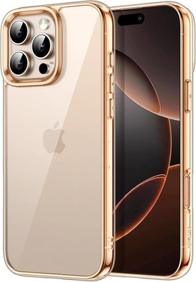 JETech Hülle für iPhone 16 Pro 6,3 Zoll Transparent Stoßfest Anti-Vergilbung