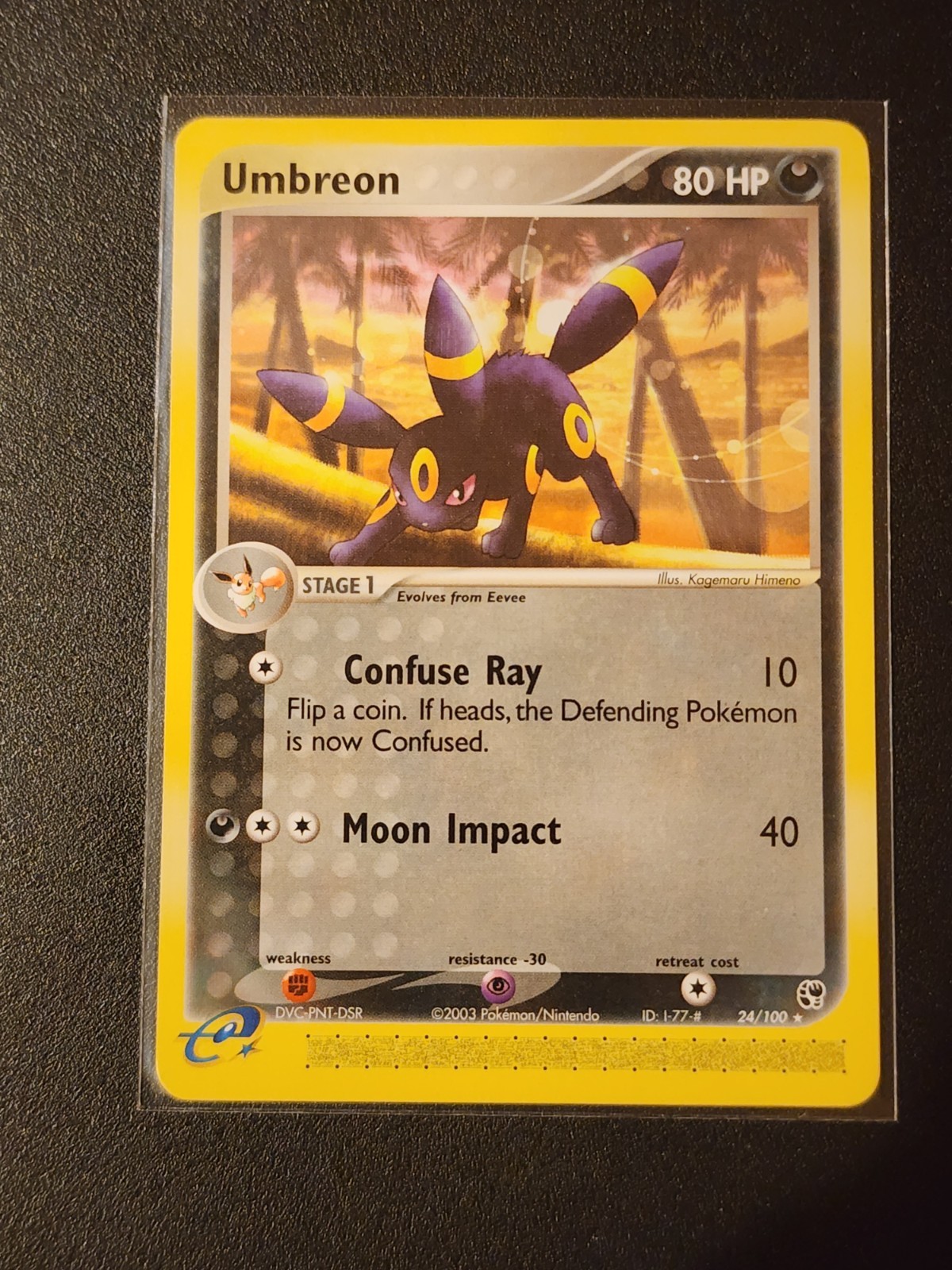 Umbreon 24/100 EX Sandstorm Regular Non-Holo Rare Pokemon TCG Nintendo NM Card